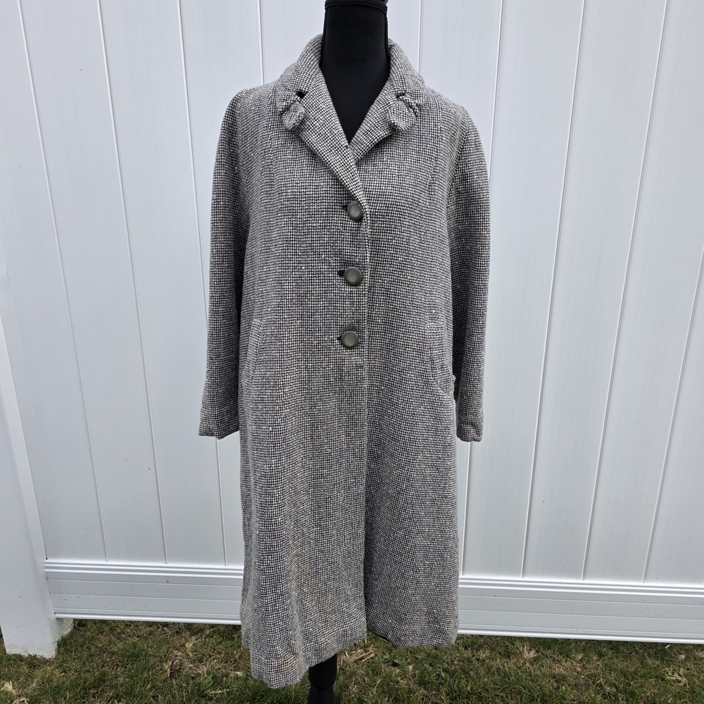 Belle Shoppe Vintage Wool Tweed Coat Women's Medium